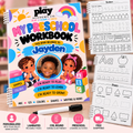 Personalized Preschool Workbook with Your Child's Name & Photo