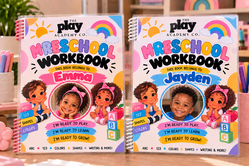 Personalized Preschool Workbook with Your Child's Name & Photo