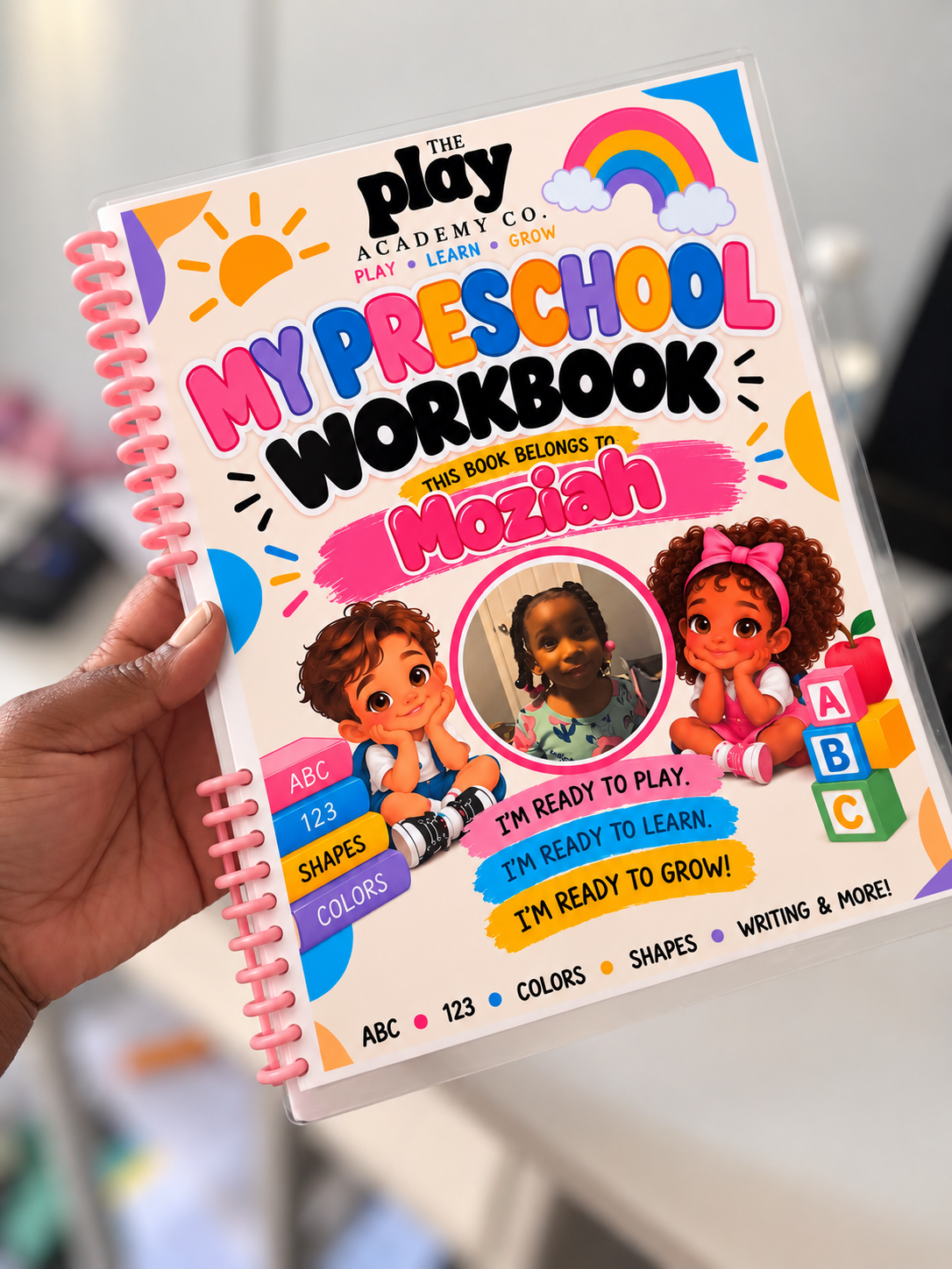 Personalized Preschool Workbook with Your Child's Name & Photo
